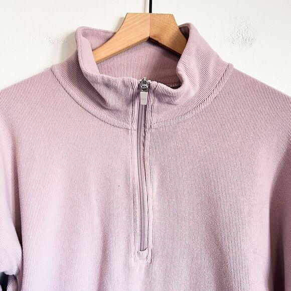 Marc New York Ribbed Quarter Zip Pullover Sweatshirt Purple Size XL - Picture 3 of 10